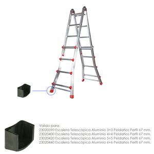 Tappo terminale per scale telescopiche. Profilo da 67 mm. Sezione esterna. Versione 2019. - Product Image 2