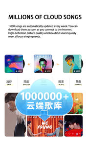 ไมโครโฟนไร้สายสีดำขนาด 18.5 นิ้ว 6 in 1 ขายดีที่สุด เครื่องเล่นคาราโอเกะคุณภาพพรีเมียม ทนทาน - Product Image 6