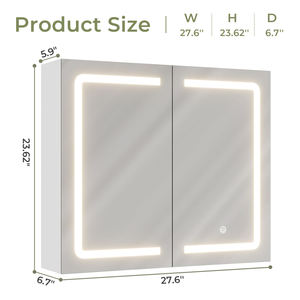 Fabricant de meubles de salle de bain depuis plus de 20 ans, armoire à pharmacie de salle de bain avec miroirs et lumières LED, armoire à miroir murale - Product Image 4