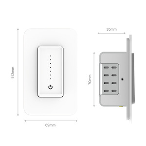 Tuya <span class=keywords><strong>3</strong></span>ウェイ スマートLED調光対応Wifiライトスイッチ/スマートWifi壁掛け調光ライトスイッチ - Product Image 2