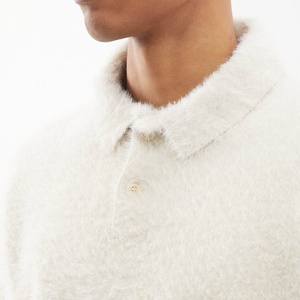 <span class=keywords><strong>Maglione</strong></span> da <span class=keywords><strong>uomo</strong></span> con Logo personalizzato OEM maglieria da <span class=keywords><strong>uomo</strong></span> in pelliccia sintetica spazzolata in Mohair lavorato a maglia soffice <span class=keywords><strong>maglione</strong></span> <span class=keywords><strong>Polo</strong></span> da <span class=keywords><strong>uomo</strong></span> - Product Image 3
