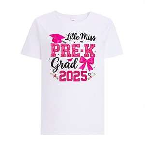 Camiseta Pre K Grad 2025 para niños y niñas, graduación preescolar, cuello redondo, manga corta, estampado digital, unisex - Product Image 2