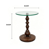 Table basse de luxe moderne, nouvelle table d'appoint et de fin de rangement avec plateau en verre pour salon, balcon ou appartement