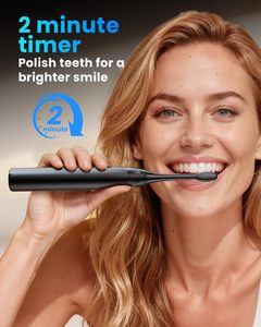 Cepillo de Dientes Eléctrico Sónico <span class=keywords><strong>Onlyone</strong></span> para Adultos, Recargable, Ultrasónico, 8 Cabezales de Cepillo, Estuche de Viaje, Base de Carga, Carga Inalámbrica 5 - Product Image 2