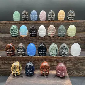 4cm natural healing gemstone Crystal Ganesha Carving Crafts Amethyst Crystal gifts crystal healing stones Christmas gifts