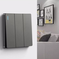 Prise murale universelle SUMMAO 220V 20A 45A électrique à 3 broches 13A grise avec USB