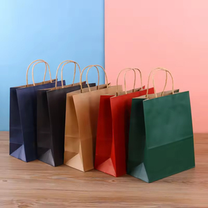 Bolsas de Papel Kraft Ecológicas Recicladas con Asas Marrones para Comida para Llevar, Bolsas de Regalo Personalizadas, Bolsas de Papel para Manualidades con Logotipo - Product Image 1