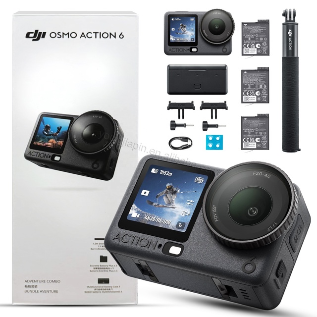 Original DJI Osmo Action 6 8K Video Action Camera 1/1.1" Square Sensor Variable Aperture Sport Camera Wholesale Supplier