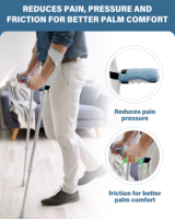 Coussinets de béquille pour avant-bras en olivine, lavables en machine, confortables, avec poignée en caoutchouc et capacité de charge de 400 lb pour adultes et patients