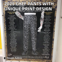Pantalones de Chef Profesionales para Hombre 2025, Uniformes de Mezcla de Algodón con Cierre de Botones para Personal de Hotel, Restaurante, Bar, en Stock