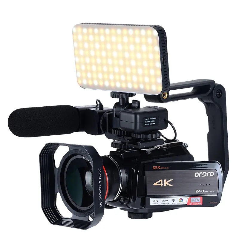 AC5 UHD Camcorder 12X Optischer Zoom 4K Kamera Live Streaming Profession elle Videokamera