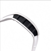Montre haut de gamme pour homme 6101 en céramique blanche, mouvement à remontage manuel, cadran squelette transparent, montre de sport et d'affaires