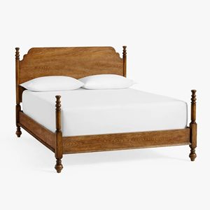 Luxury Solid Wood Four Poster <b>Bed</b> King Size Handcrafted Classic Wooden Canopy <b>Bed</b> <b>Frame</b> for Hotel Bedroom Furniture Export - Product Image 3