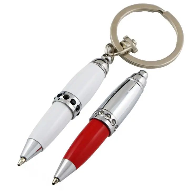 قلم حبر جاف ماسي بسلسلة مفاتيح معدنية لطيفة بشعار مخصص