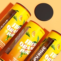 Tube en papier kraft biodégradable bouteille de jus emballage en verre boîte ronde en papier bouteille d'eau pour enfants de conception professionnelle