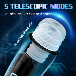 Masturbador masculino telescópico automático con 5 modos de vibración, manga TPE realista, estimulador eléctrico de pene, juguete sexual para hombres - Product Image 2
