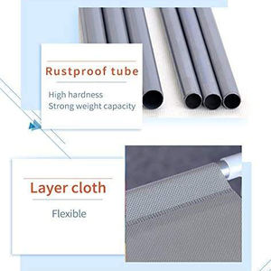 خزانة ملابس قماشية محمولة أنابيب فولاذية بالجملة للتخزين والتعليق خزانة ملابس للمفروشات المنزلية - Product Image 5