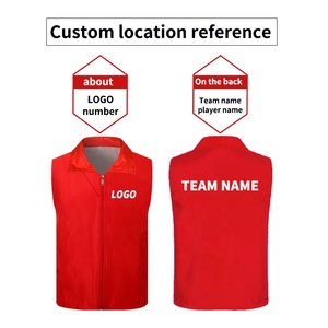 Chalecos de Entrenamiento de Fútbol Personalizados de Alta Calidad, Chaleco Deportivo de Alta Visibilidad para Voluntarios y Trabajadores con Cremallera - Product Image 4