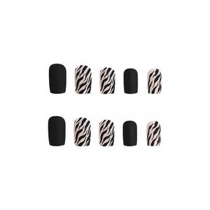 <span class=keywords><strong>Uñas</strong></span> Postizas <span class=keywords><strong>de</strong></span> Moda para Comercio Exterior, Diseño <span class=keywords><strong>de</strong></span> <span class=keywords><strong>Cebra</strong></span> Negra, <span class=keywords><strong>Uñas</strong></span> <span class=keywords><strong>de</strong></span> Presión, Manicura, <span class=keywords><strong>Uñas</strong></span> Falsas Usables, 24 Piezas, Diseño <span class=keywords><strong>de</strong></span> Garra <span class=keywords><strong>de</strong></span> Gato, Más Vendidas - Product Image 4