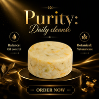 Shampooing Solide Botanique Naturel Nettoyant Capillaire Contrôle du Sébum Marque Privée OEM ODM 60g
