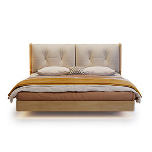 Luce moderna di lusso speciale grande camera da letto principale letto matrimoniale Hotel uso di gomma letto in legno massiccio - Product Image 5