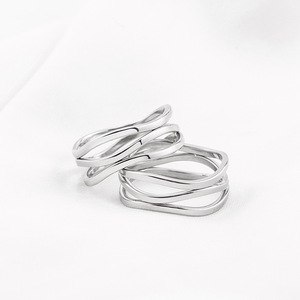 Minimalist Geometric <b>Titanium</b> Steel <b>Rings</b> Unisex Fashion Jewelry Gift Design XYR0087 - Product Image 1