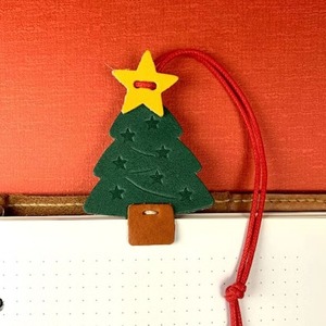 Marcadores de Páginas con Forma de Árbol de Navidad, de Cuero PU, Estilo Moderno, para Regalos - Product Image 2