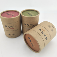 Tube en papier kraft biodégradable écologique, boîte cylindrique personnalisée de qualité alimentaire pour l'emballage de grains de café et de thé