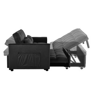 DB Convertible Sofa <b>Bed</b> 3-in-1 Pull Out Couch with Extendable Reclining Backrest <b>Pillows</b> Full Convertible Sleeper Chair - Product Image 6