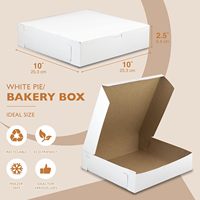 Boîte en carton kraft blanc pour biscuits, pâtisseries, gâteaux, beignets, cupcakes, bonbons, pain, emballage alimentaire, boîte cadeau