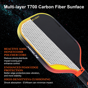 ALLWAKE 3k Yelloworange Gradient Carbon Fiber <strong>Pickleball</strong> Paddle 16mm <strong>for</strong> Outdoor Indoor Play Cheap Price <strong>Pickleball</strong> Paddle <strong>Balls</strong> - Product Image 4