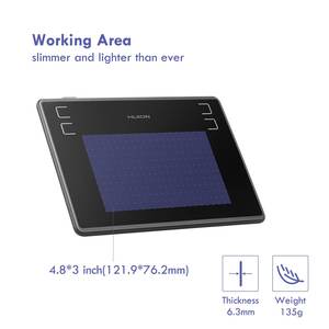 <span class=keywords><strong>Huion</strong></span> — tablette graphique H430P de petite taille pour dessin, avec stylet, 4 touches programmables, 4096 niveaux de pression - Product Image 4