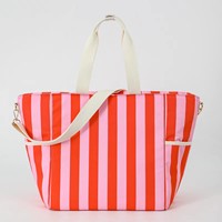 Sac fourre-tout en toile rayée personnalisé, écologique, portable, pour voyage en extérieur, pour filles - Vente en gros