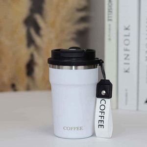 แก้วกาแฟสแตนเลส 304 แบบพกพา แก้วเก็บความร้อนในรถยนต์ ของขวัญสำหรับธุรกิจและสำนักงาน แก้วน้ำสองช่อง - Product Image 4