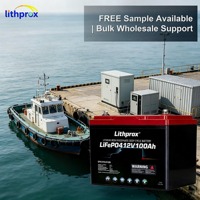 Batterie au phosphate de fer et de lithium de qualité A 12V 100AH 6K à décharge profonde pour applications marines avec BMS intelligent Bluetooth, connecteur Anderson, CE, RoHS, IP67, OEM, ODM