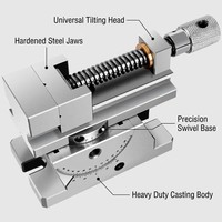 Étau de fraisage universel inclinable de précision pour assemblage industriel, en acier, réglable multi-angles, pince de maintien de pièce personnalisable OEM/ODM