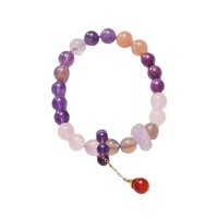 Bracelet en améthyste naturelle pour femme, neuf, style chinois, avec perles de transfert Luca, cadeau d'affaires, Duobao, Benmingnian