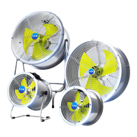 Ventilador industrial con ajuste de velocidad de metal de 16, 20 y 24 pulgadas, impermeable, a prueba de polvo, para interiores y exteriores, ventilador industrial