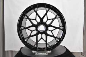 PENGZHEN FF10 Center Lock 20 21x11 5x130 <span class=keywords><strong>Jante</strong></span> à rayons multiples noir brillant pour Porsche 911 - Product Image 5