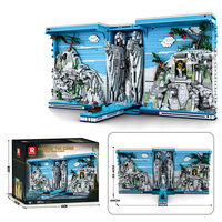 66039 BOOKS of the KINGS Modelo de estantería creativa de alta dificultad, bloques de construcción de plástico ABS con partículas pequeñas, juguete de modelo