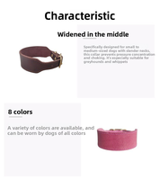 Collier large en cuir fait main pour chien, sur mesure pour lévrier, avec quincaillerie en laiton vintage, logo personnalisé, équipement pour animaux de compagnie, OEM ODM Stable