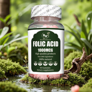 OEM ODM Suplemento de Salud Ácido Fólico Orgánico Gomitas de Fertilidad Suplementos Vitamina B Complejo Gomitas de Ácido Fólico - Product Image 1