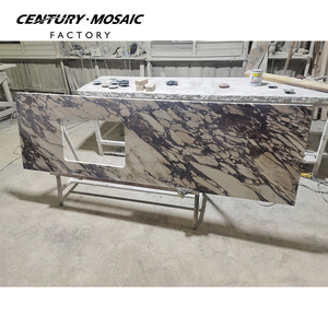 Encimera de Mármol Natural Calacatta Viola Púrpura de Lujo Centurymosaic para Decoración de Baños y Cocinas de Hoteles y Villas - Product Image 3