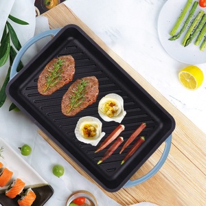 Large Nonstick Enamel Cast Iron <strong>Griddle</strong> for Kitchen Stove Top Two Burner <strong>Flat</strong> Pancake Grill <strong>Pan</strong> - Product Image 2
