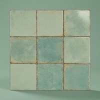 Carreaux brillants Manly Emerald pré-coupés 45x45 cm, bords irréguliers