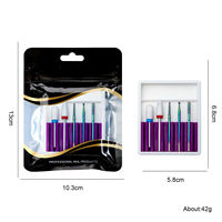 Lime à ongles en carbure céramique de style russe à fixation frontale pour éliminer les peaux mortes, lot de 5 pièces pour manucure gel et acrylique