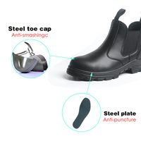 VITOSAFE Chaussures de Sécurité Chelsea Montantes en Cuir Véritable Haute Qualité avec Coque en Acier pour Hommes et Femmes