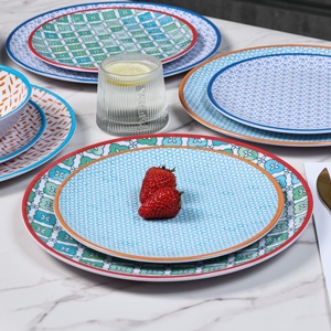 Assiette en mélamine de style nouveau petites assiettes à dîner pour une utilisation intérieure et extérieure, passe au lave-vaisselle, légère incassable, sans BPA - Product Image 5