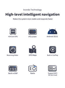 Autoradio Android Krando 9 pouces pour Hyundai Santa Fe IX45 2013 - <span class=keywords><strong>2017</strong></span>, Carplay sans fil, 4G, 128 Go - Product Image 3