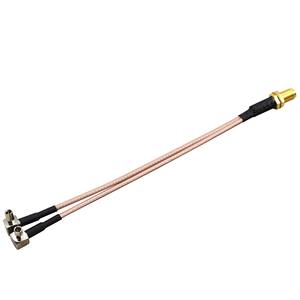 Nouveau câble Coaxial RG316 femelle à double TS9 mâle à Angle droit à faible perte pour <span class=keywords><strong>antenne</strong></span> <span class=keywords><strong>TV</strong></span> Radio 3G 4G GPS WIFI DAB Ham - Product Image 3